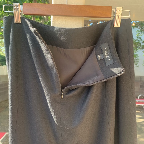 Talbots black A-line skirt wool size 4 - Picture 3 of 11